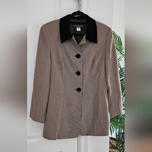 Women's Blazer with Velour Accents